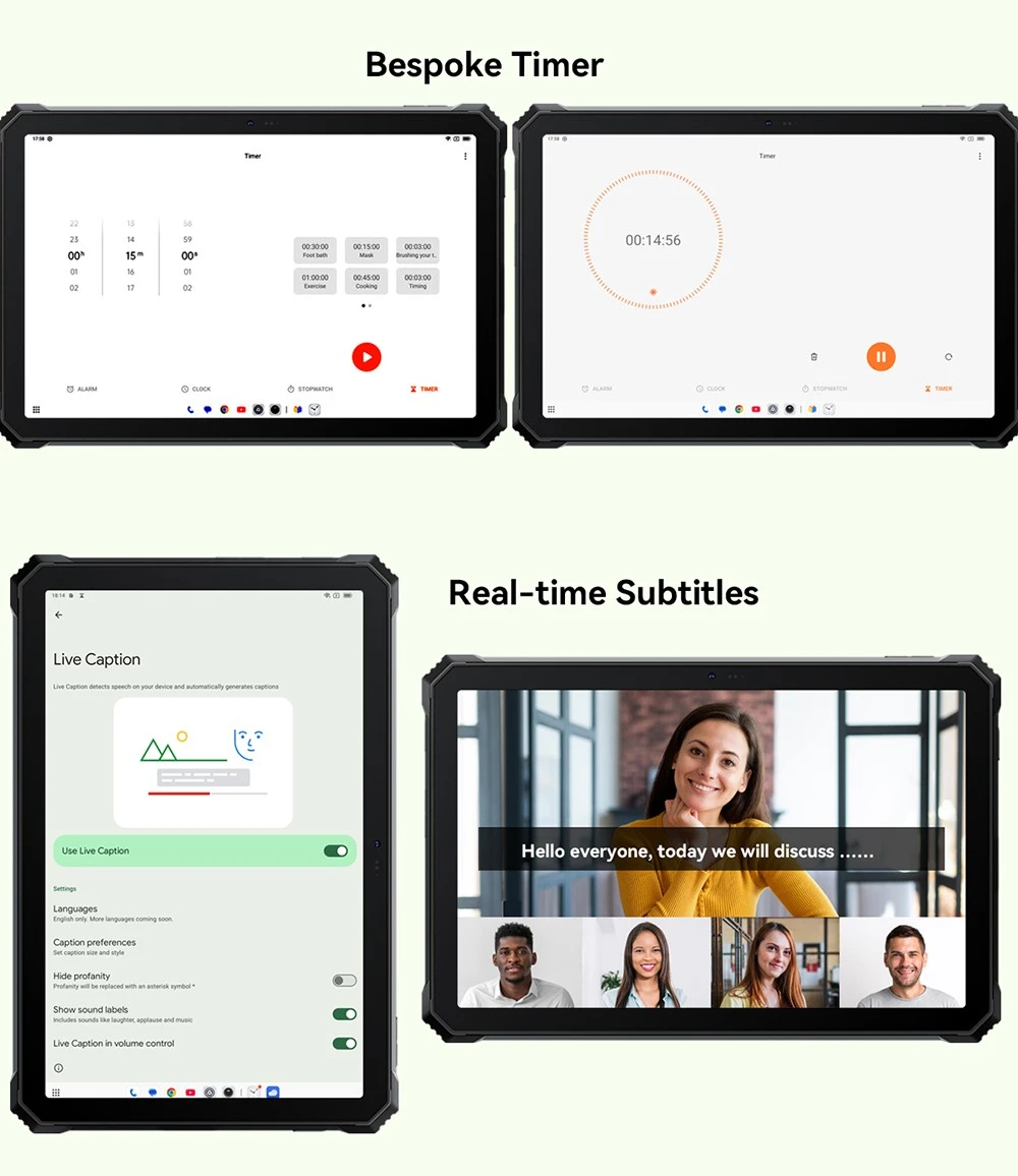 Blackview Active 12 Pro 5G Projector AI Rugged Tablet, 200lm 120 inch 1080P Projection, Android 15, 11 inch 1920*1200 IPS Screen, MT6878 8 Cores, 16GB + 32GB Expansion RAM 1TB ROM, 30000mAh Battery, 120W Fast Charging, 50MP+108MP Camera, WiFi 6E