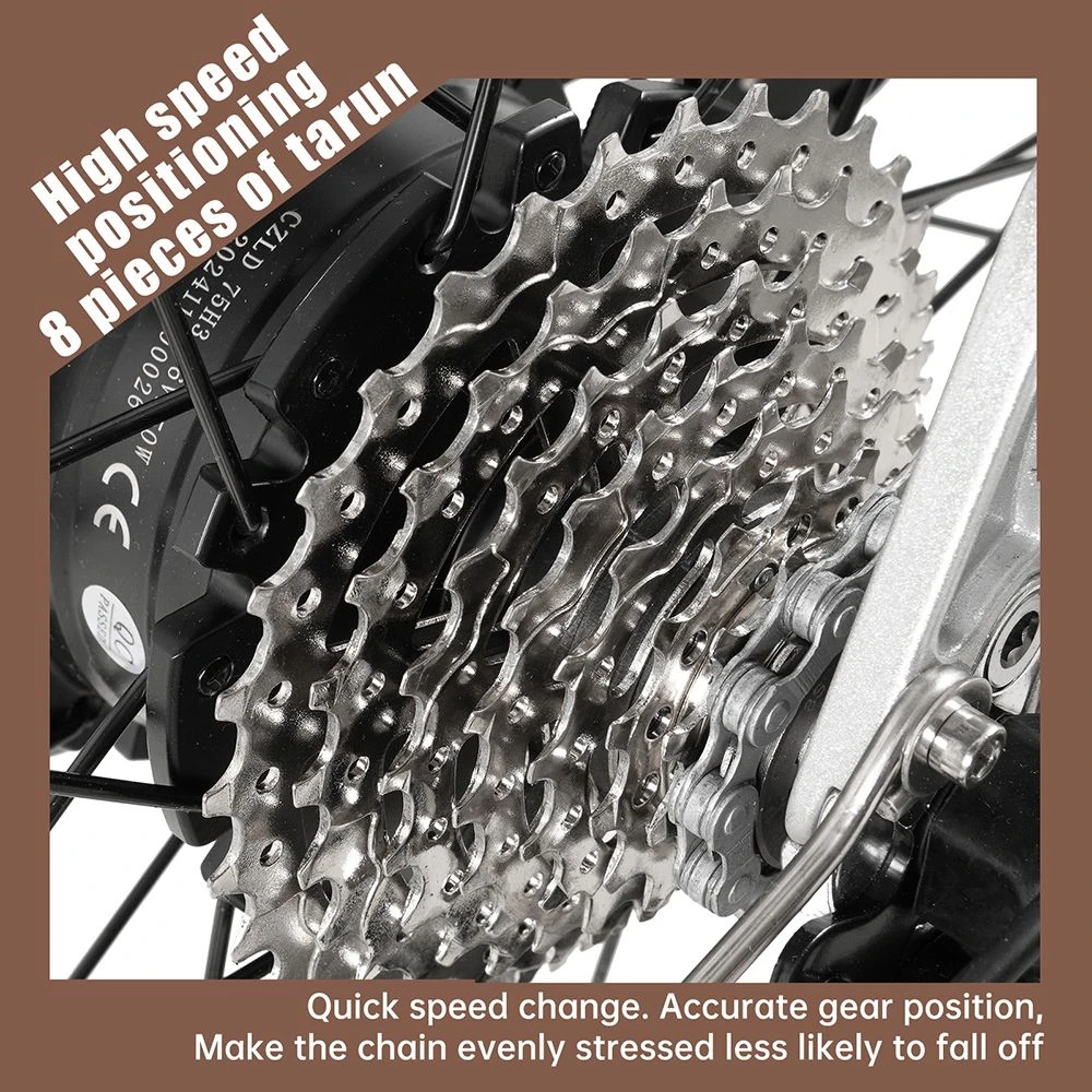 CMACEWHEEL F700-1 Electric Bike, 250W Motor, 36V 10Ah Battery, 700*38C Tires, 25km/h Max Speed, 80km Range, Hydraulic Disc Brakes, Shimano 8-speed - Grey