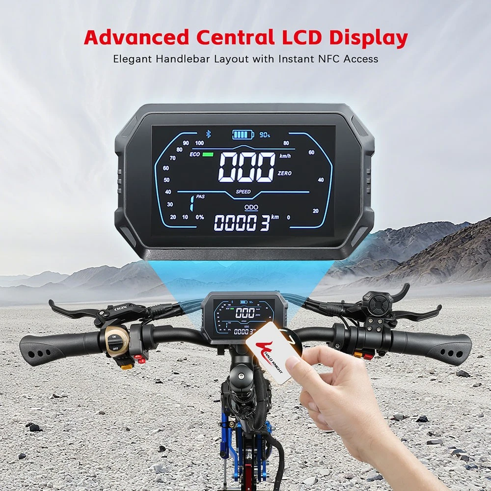 Trottinette électrique Halo Knight T108 Pro (version 2025), moteur 2 x 3 000 W, batterie 60 V 38,4 Ah, pneus 11 pouces, vitesse maximale 95 km/h, autonomie 80 km, doubles freins hydrauliques, suspensions à ressorts avant et arrière.