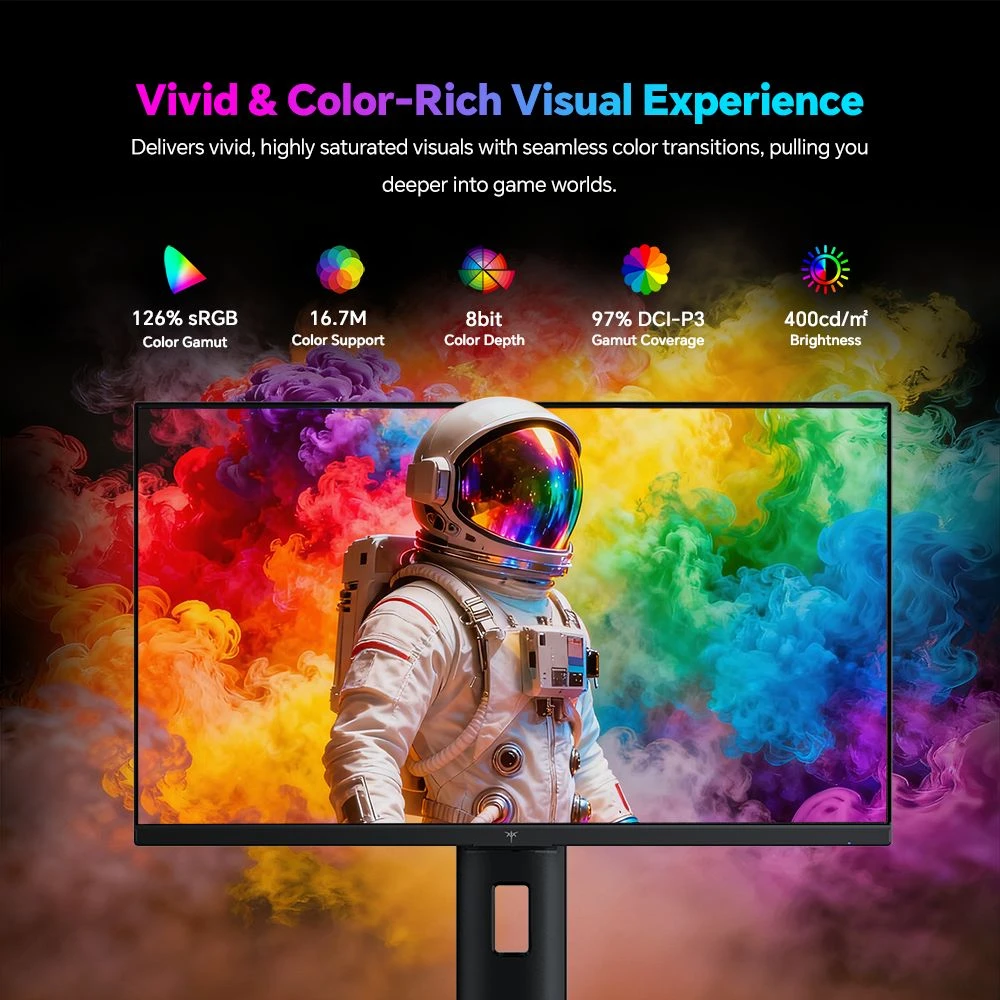 Monitor da gioco KTC H25X7, display IPS veloce da 24,5 pollici 1920*1080, frequenza di aggiornamento 400Hz, HDR400, tempo di risposta MPRT 1ms, compatibile con FreeSync e G-Sync, luce blu ridotta e senza sfarfallio, 2*HDMI 2.0, 2*DP 1.4