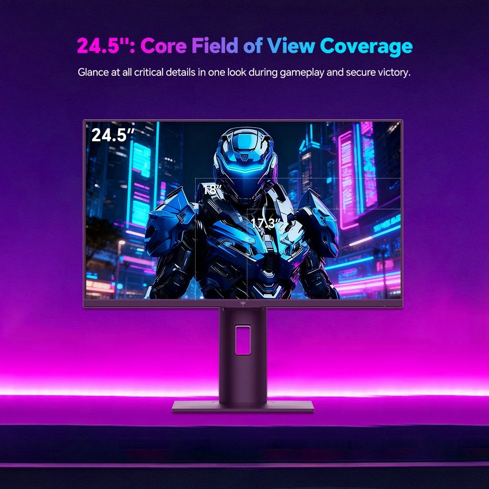 Monitor da gioco KTC H25X7, display IPS veloce da 24,5 pollici 1920*1080, frequenza di aggiornamento 400Hz, HDR400, tempo di risposta MPRT 1ms, compatibile con FreeSync e G-Sync, luce blu ridotta e senza sfarfallio, 2*HDMI 2.0, 2*DP 1.4