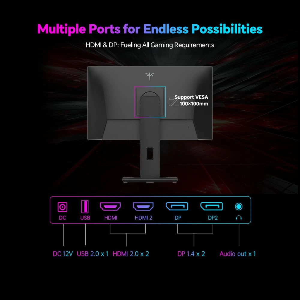 Monitor da gioco KTC H25X7, display IPS veloce da 24,5 pollici 1920*1080, frequenza di aggiornamento 400Hz, HDR400, tempo di risposta MPRT 1ms, compatibile con FreeSync e G-Sync, luce blu ridotta e senza sfarfallio, 2*HDMI 2.0, 2*DP 1.4