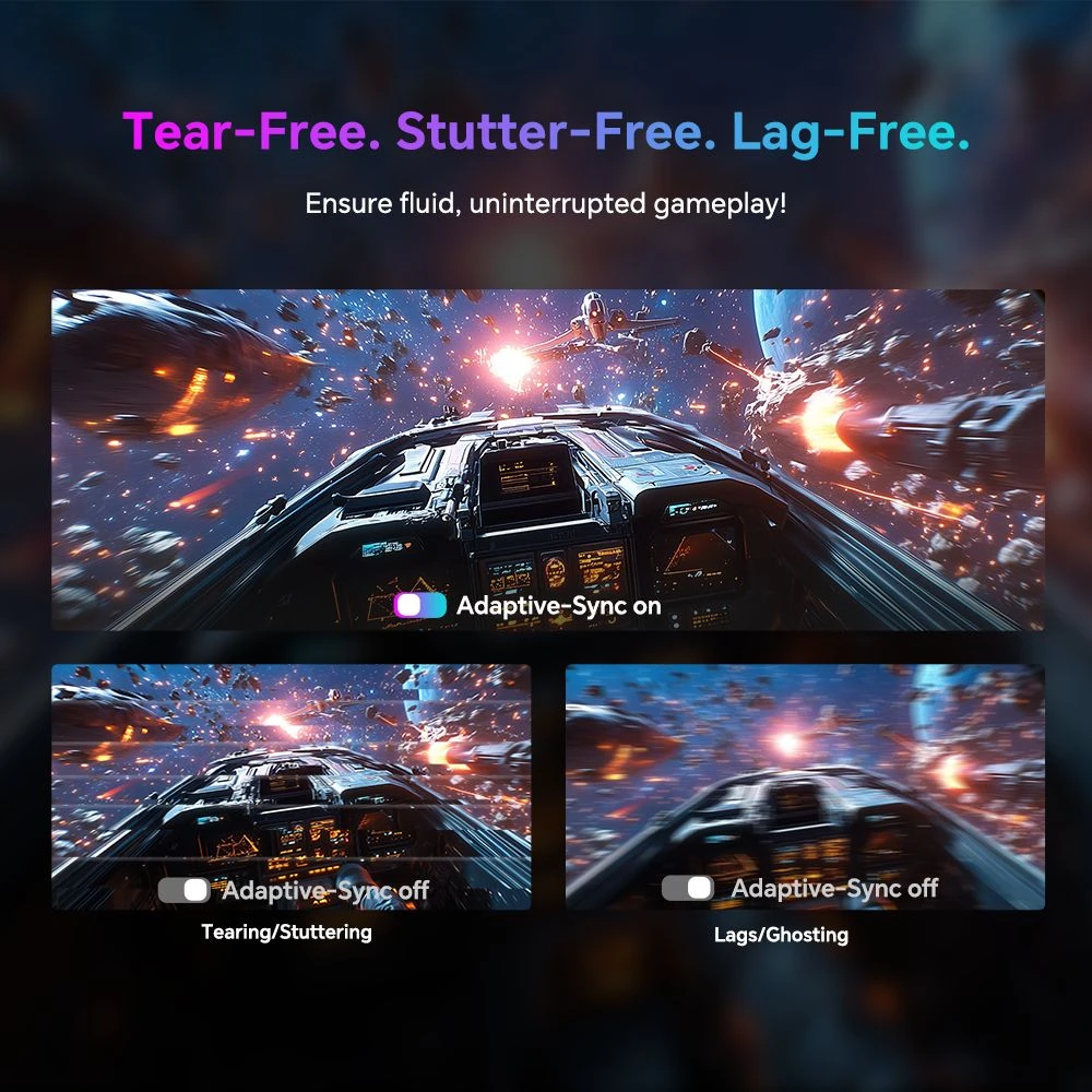 KTC H27T6 Gaming Monitor, 27 inch 2560*1440 Fast IPS Screen, 210Hz Refresh Rate, 1ms GTG Response Time, HDR400, FreeSync & / G-Sync, Low Blue Light & Flicker-Free, Built-in Dual 2W Speakers, Flexible Stand & 100x100mm VESA Mount Supported