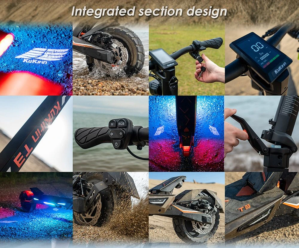 Trottinette électrique KuKirin T3, moteur 800 W, batterie 48 V 15,6 Ah, pneus 10 pouces, vitesse maximale 45 km/h, autonomie 58 km, freins à disque avant et arrière, amortisseur à quatre bras