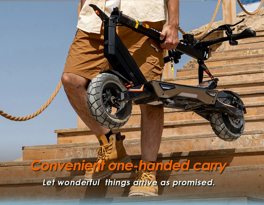 Trottinette électrique KuKirin T3, moteur 800 W, batterie 48 V 15,6 Ah, pneus 10 pouces, vitesse maximale 45 km/h, autonomie 58 km, freins à disque avant et arrière, amortisseur à quatre bras