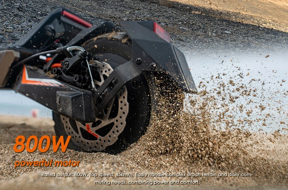 Trottinette électrique KuKirin T3, moteur 800 W, batterie 48 V 15,6 Ah, pneus 10 pouces, vitesse maximale 45 km/h, autonomie 58 km, freins à disque avant et arrière, amortisseur à quatre bras