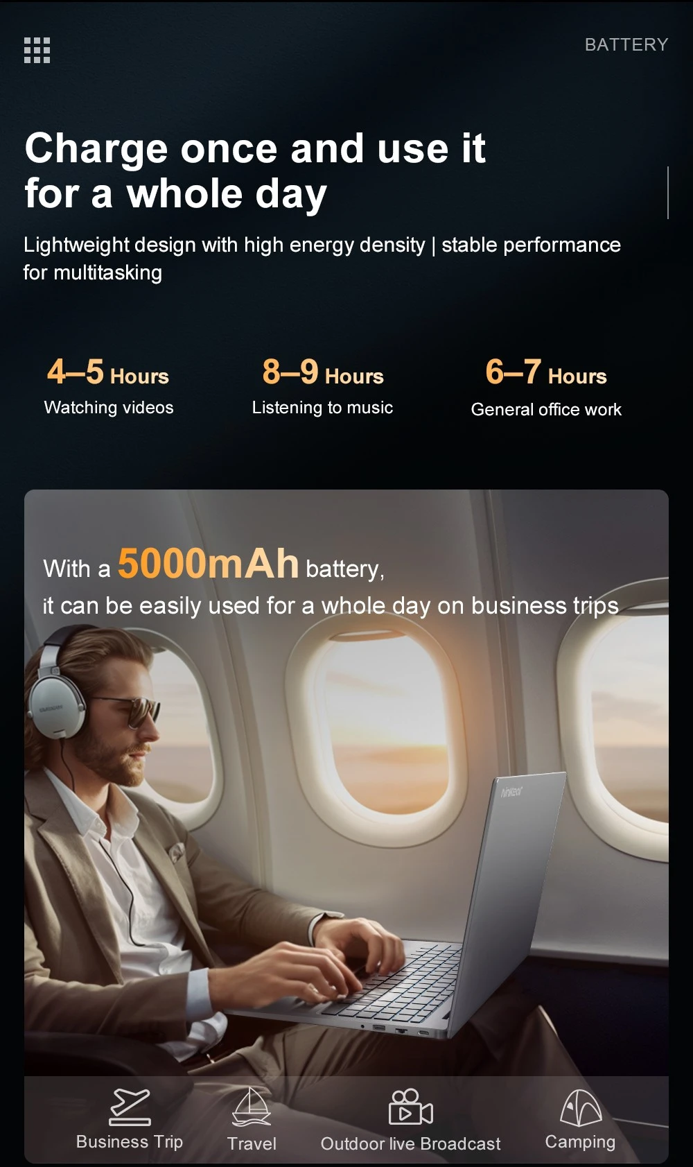 Ninkear N16 Pro Laptop, 16-inch 2.5K IPS 120Hz Screen, Intel Core i7-13620H 4.9GHz, 16GB DDR4, 512GB PCIe SSD, Metal Body, WiFi 6, Bluetooth 5.0, Dual Type-C, Windows 11 Pro Notebook