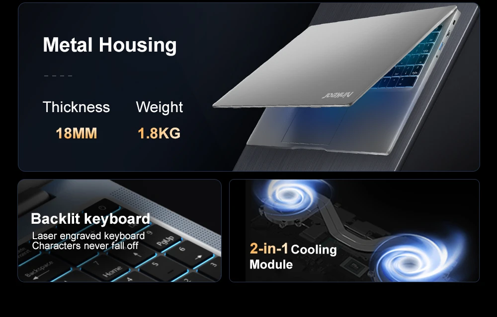 Ninkear N16 Pro Laptop, 16-inch 2.5K IPS 120Hz Screen, Intel Core i7-13620H 4.9GHz, 16GB DDR4, 512GB PCIe SSD, Metal Body, WiFi 6, Bluetooth 5.0, Dual Type-C, Windows 11 Pro Notebook