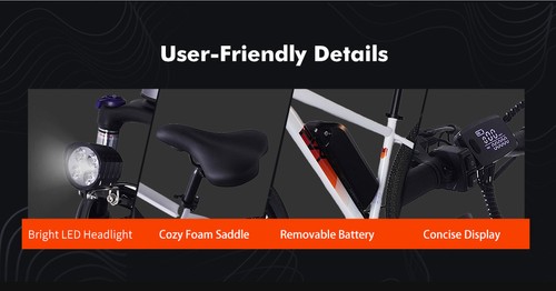 PVY M29 Electric Bike, 250W Motor, 48V 17.5Ah Battery, 29 inch Tires, 25km/h Max Speed, 120km Range, Dual Mechanical Disc Brakes, Front Hydraulic Shock Absorber, Shimano 7-speed, APP Control - Orange
