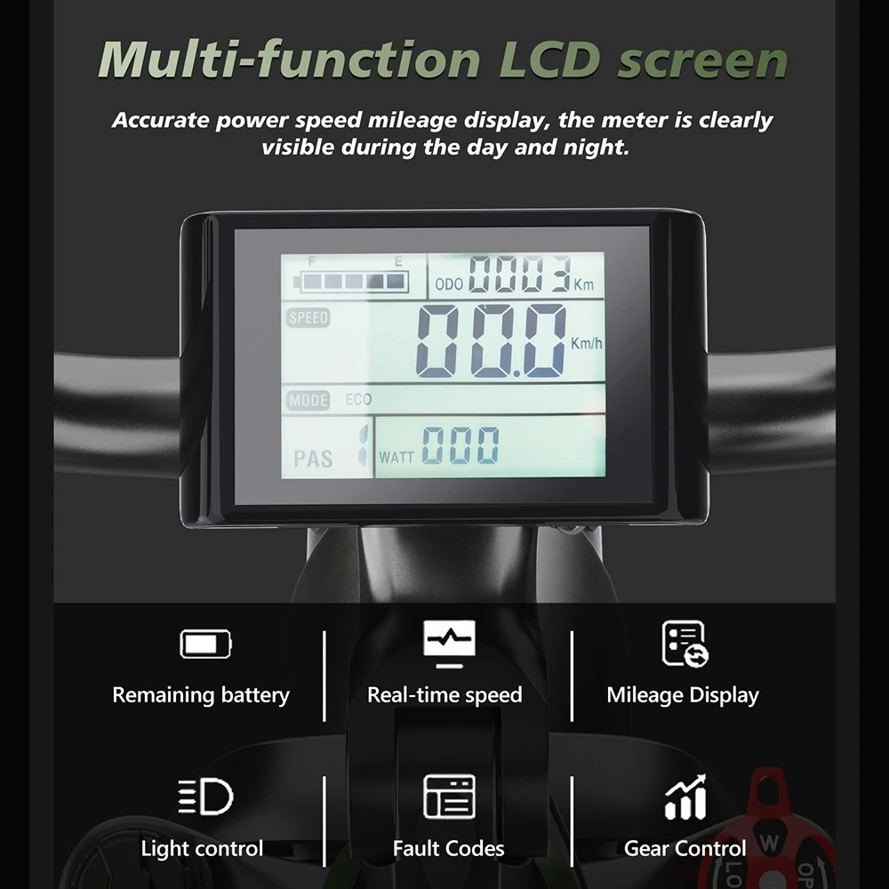 Vipcoo VC-ET1 Electric Tricycle, 750W Motor, 48V 20Ah Battery, 20*4.0 inch Tires, 40km/h Max Speed, 65km Range, Mechanical Disc Brakes, Front Fork Suspension, 7-speed Transmission, LCD Display