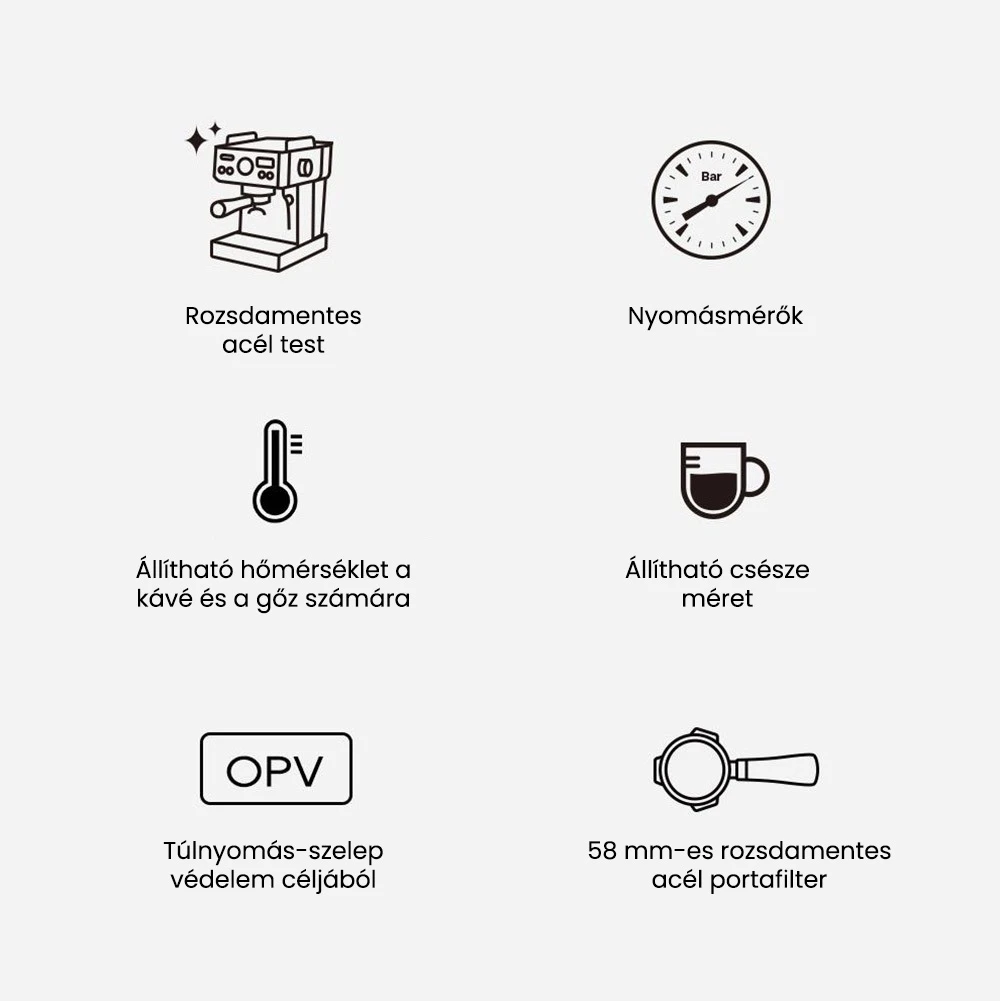 Poloautomatický kávovar na espresso HiBREW H10A s příslušenstvím