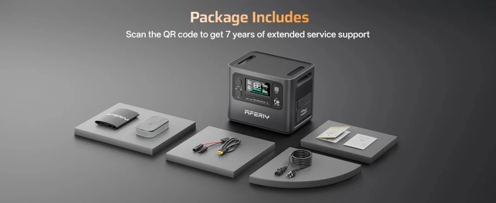 Station d'alimentation portable AFERIY P280, sortie CA sinusoïdale pure de 2 800 W, batterie LiFePO4 de 2 048 Wh, capacité extensible, 13 ports de sortie, recharge rapide en 1,5 h, entrée solaire de 1 200 W, contrôle via application intelligente et onduleur de secours de 10 ms