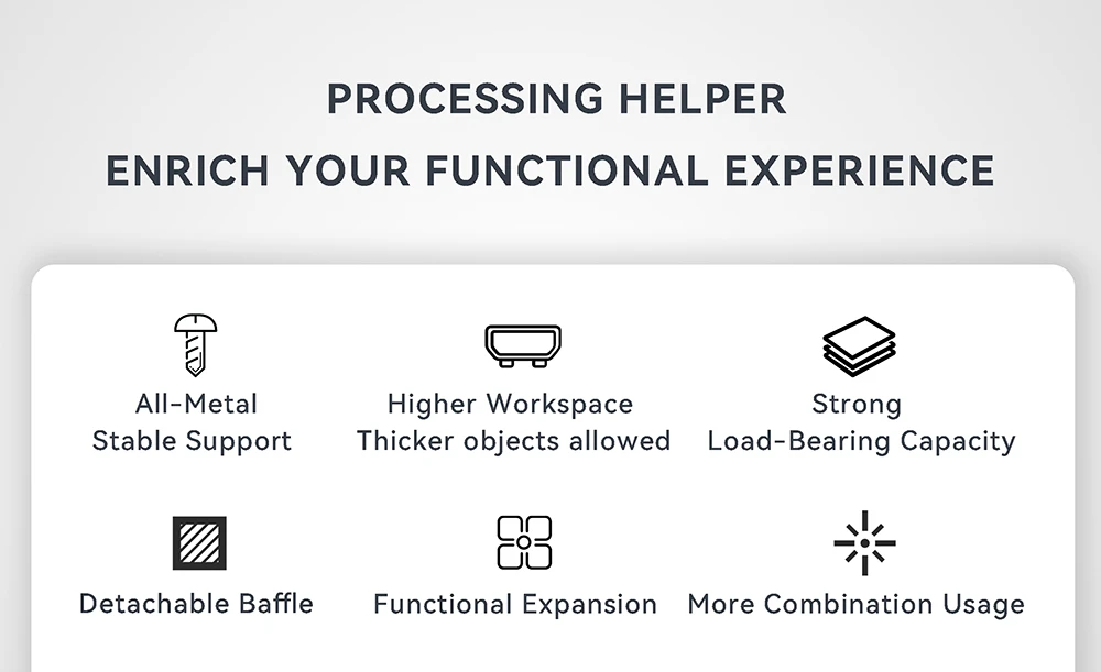 ATOMSTACK H3 Height-Increasing Platform for Hurricane CO₂ Laser Engraver, 100mm Height Raising
