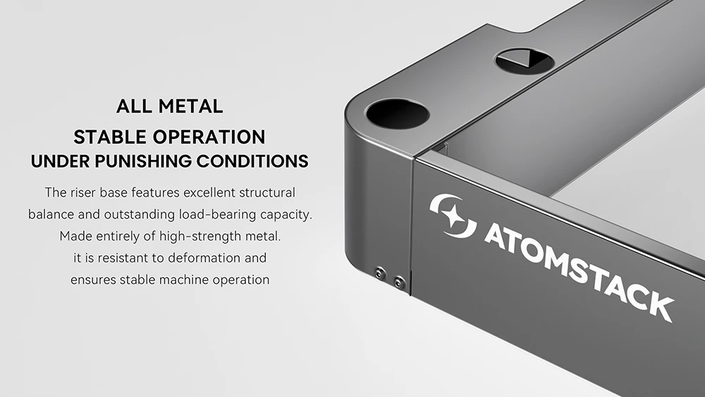 ATOMSTACK H3 Height-Increasing Platform for Hurricane CO₂ Laser Engraver, 100mm Height Raising