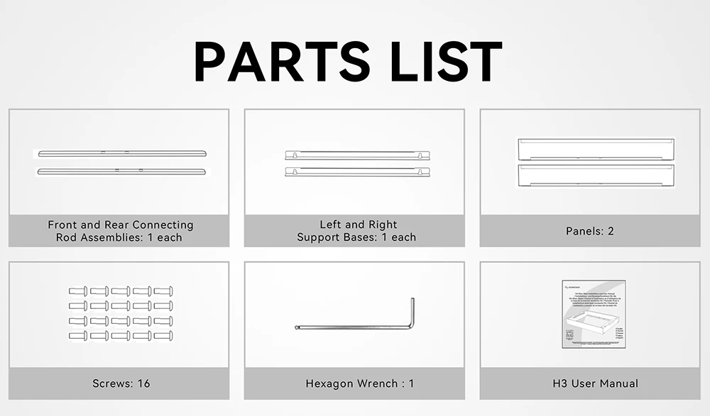 ATOMSTACK H3 Height-Increasing Platform for Hurricane CO₂ Laser Engraver, 100mm Height Raising