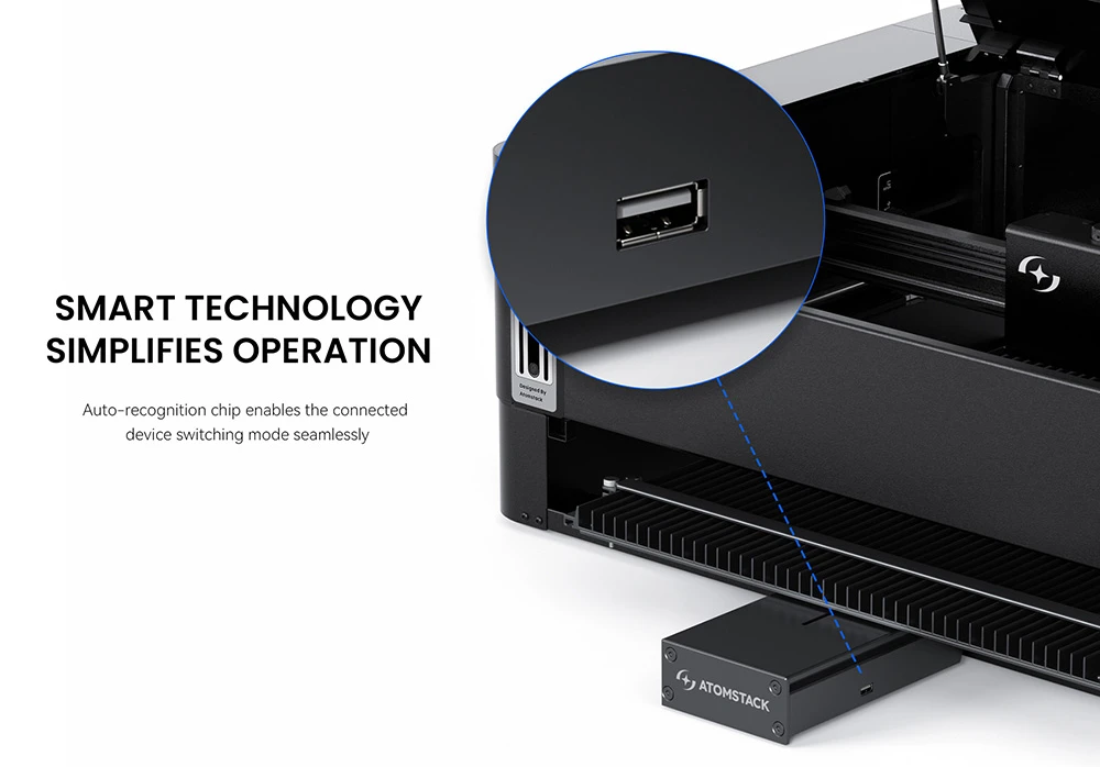 ATOMSTACK R7 Conveyor Belt for Hurricane CO₂ Laser Cutter, 800x500mm Working Area, 1mm Positioning Accuracy