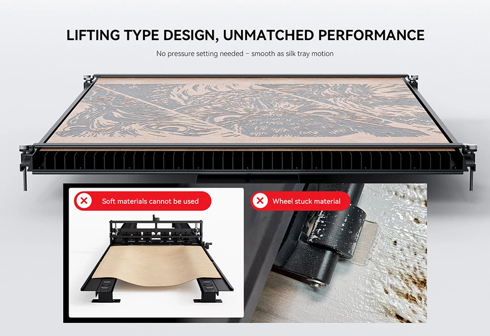 ATOMSTACK R7 Conveyor Belt for Hurricane CO₂ Laser Cutter, 800x500mm Working Area, 1mm Positioning Accuracy