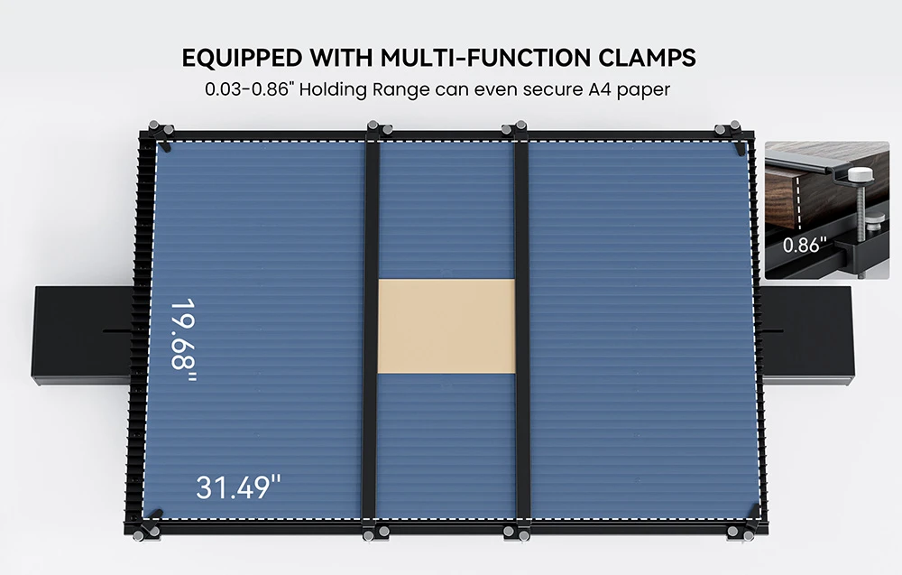 ATOMSTACK R7 Conveyor Belt for Hurricane CO₂ Laser Cutter, 800x500mm Working Area, 1mm Positioning Accuracy