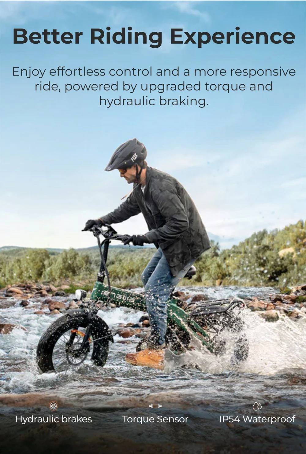 ENGWE EP-2 3.0 Boost Electric Bike, 250W Motor, 48V 13.5Ah Battery, 20*4 inch Tires, 120km Max Range, Hydraulic Brakes, Shimano 7-speed, Torque Sensor, App Control, Fast Charging- Black