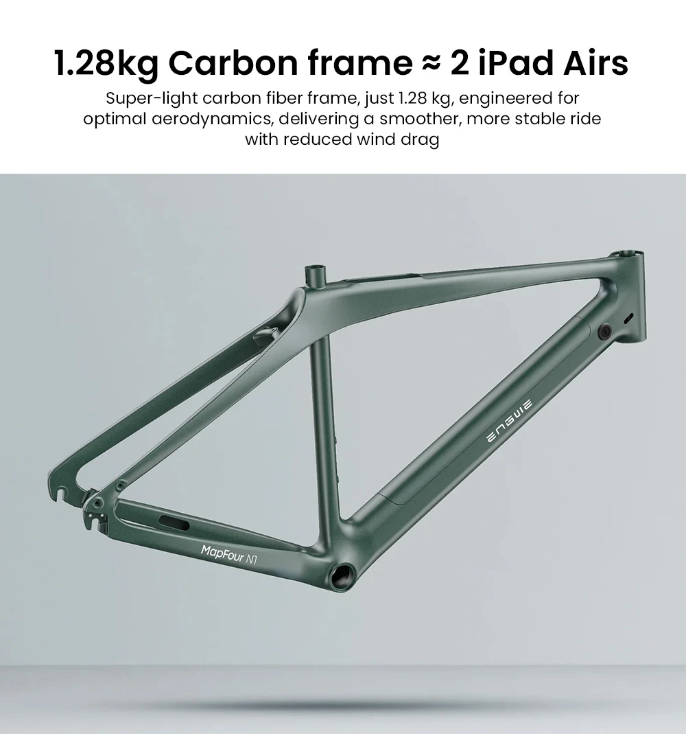 ENGWE MapFour N1 Air Electric Bike, 250W Motor, 36V 10Ah Battery, 700*38C Spoke Tires, 25km/h Max Speed, 100km Range, Front & Rear Hydraulic Disc Brakes, Shimano 7-speed, Torque Sensor, LCD Color Display - Grey