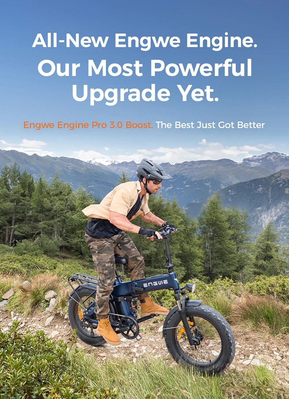 ENGWE Pro 3.0 Boost Electric Bike, 250W Motor, 48V 15Ah Battery, 20*4.0 inch Tires, 130km Range, Hydraulic Brake, Full Suspension, Shimano 7-speed, Torque Sensor, App Control - Black