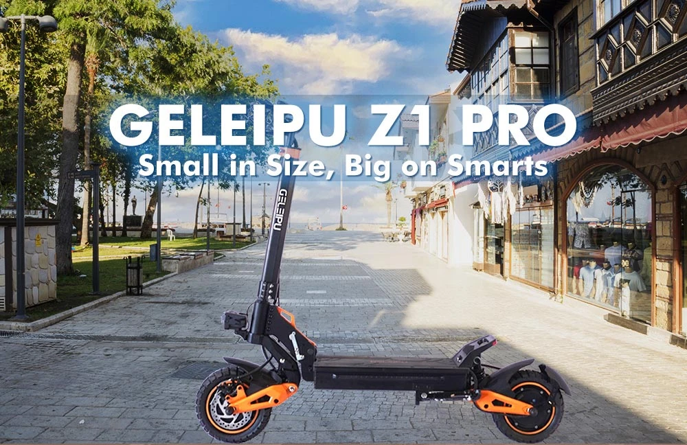 GELEIPU Z1 Pro Electric Scooter, 1200W*2 Motor, 52V 20Ah Battery, 10 inch Tires, 65km/h Max Speed, 70km Range, Dual Mechanical Disc Brakes, Four-arm Shock Absorber