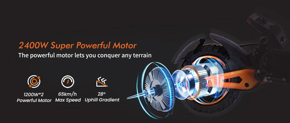 GELEIPU Z1 Pro Electric Scooter, 1200W*2 Motor, 52V 20Ah Battery, 10 inch Tires, 65km/h Max Speed, 70km Range, Dual Mechanical Disc Brakes, Four-arm Shock Absorber