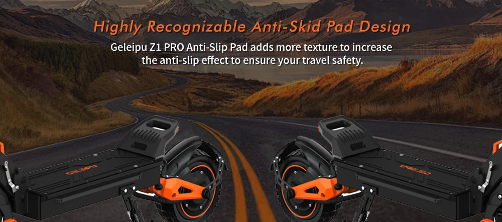 GELEIPU Z1 Pro Electric Scooter, 1200W*2 Motor, 52V 20Ah Battery, 10 inch Tires, 65km/h Max Speed, 70km Range, Dual Mechanical Disc Brakes, Four-arm Shock Absorber