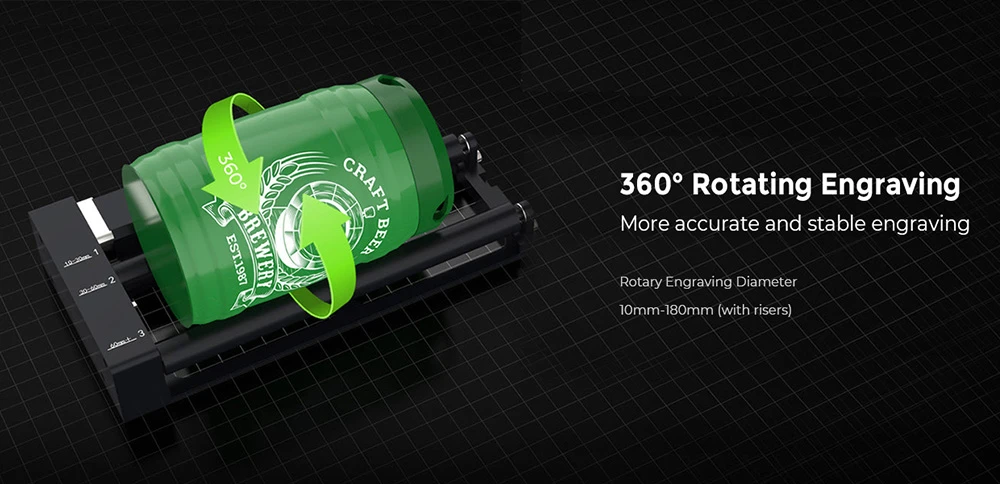 Gweike Cloud Pro 55W CO₂ Laser Engraver with Rotary Roller, Auto Focus, 600mm/s Speed, 0.001' Accuracy, 510mmx300mm Working Area, Compatible with Wood / Metal / Transparent Acrylic / Leather