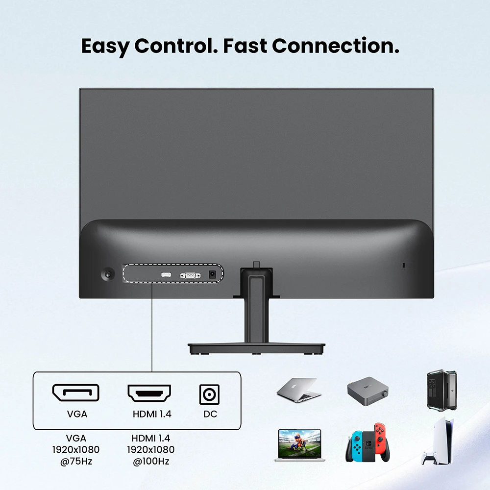 KTC H24B9 Office Monitor, 23,8 inch 100Hz 1920*1080 VA Panel, 1*HDMI1, 1*VGA, Low Blue Light