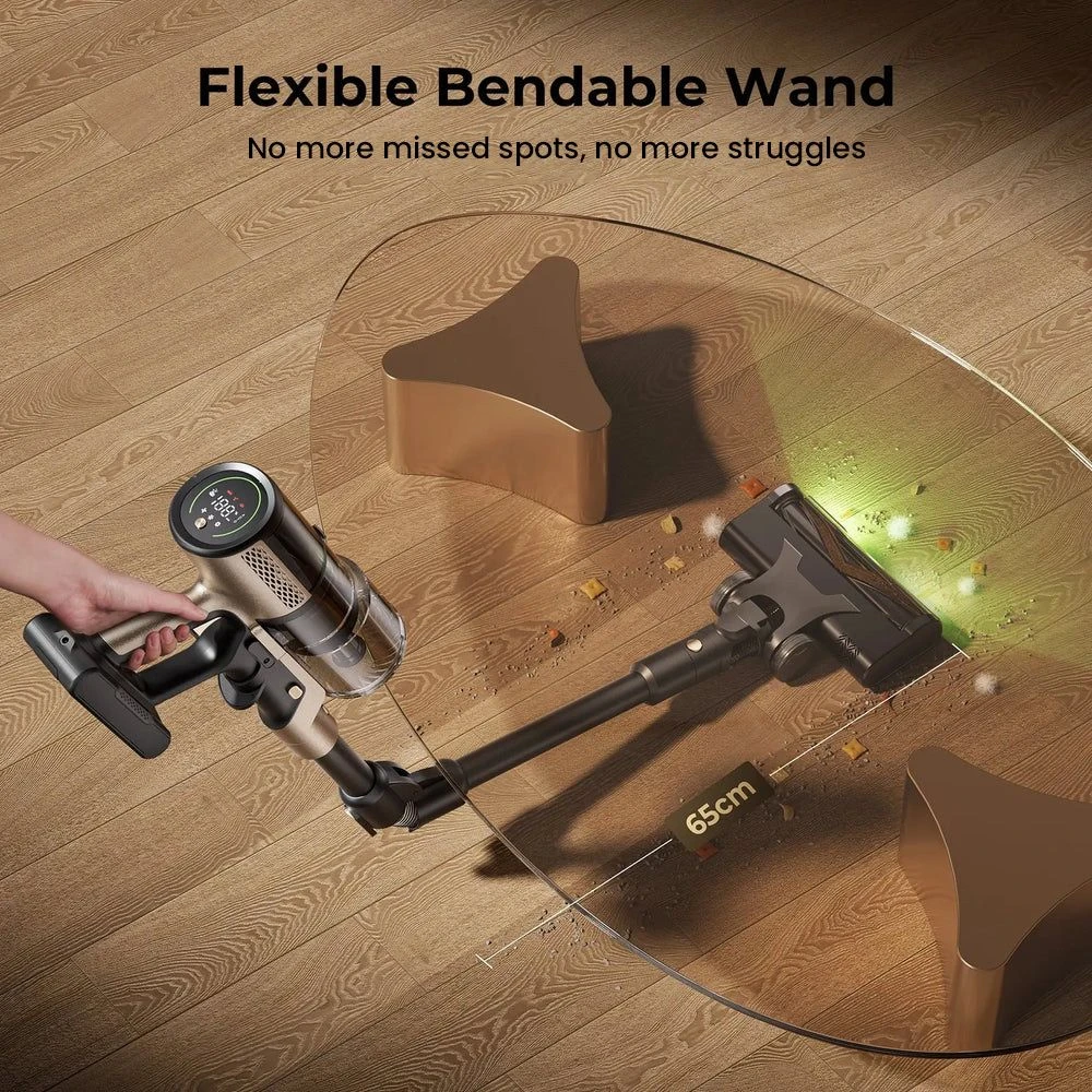 Aspirateur sans fil Proscenic P20 OnePass, puissance d'aspiration de 70 000 Pa, autonomie de 70 min, moteur sans balais de 680 W, tube flexible à 180°, nettoyage à sec et humide, réservoir d'eau supplémentaire