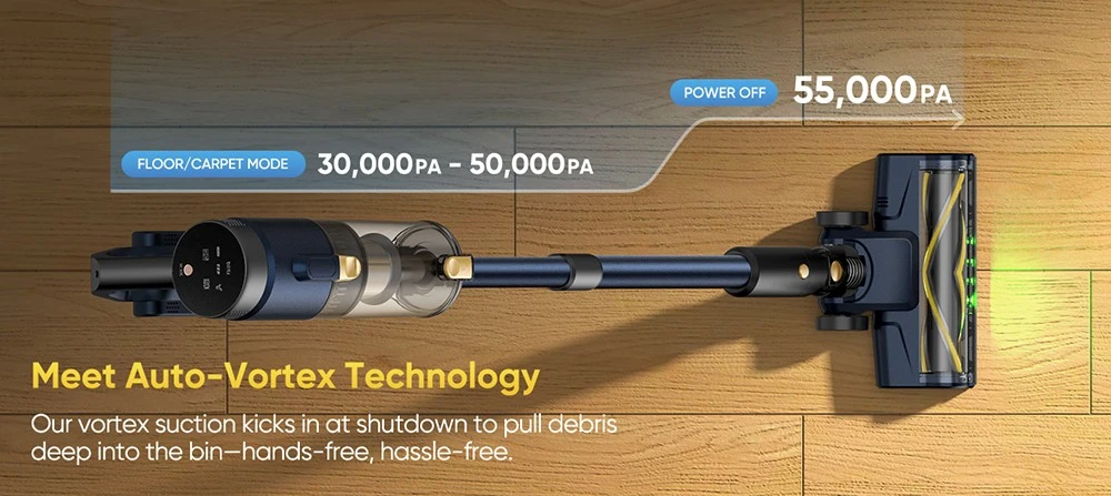 Vactidy V12 Vezeték Nélküli Porszívó 50 000 Pa szívóerejének bemutatása