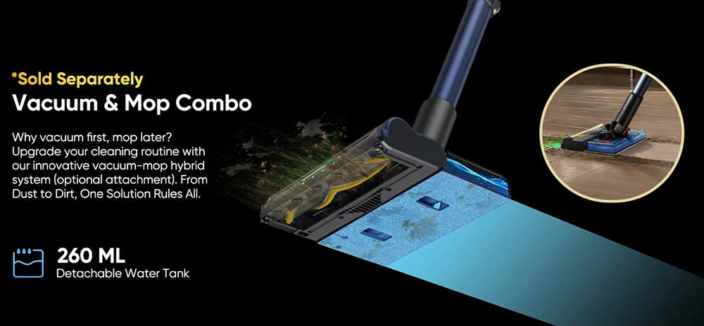 Vactidy V12 Vezeték Nélküli Porszívó Vortex öntisztító technológiája