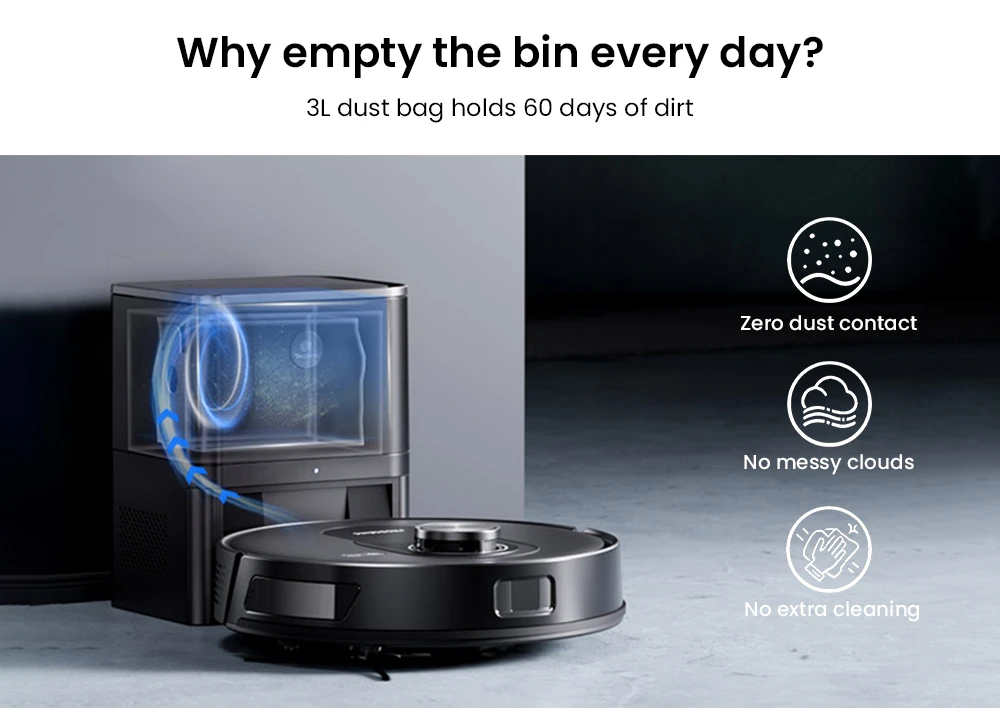 Proscenic Q8 Max+ robotporszívó és felmosó – Intelligens navigáció