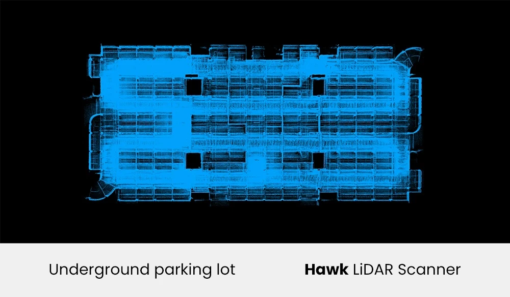 Scanner 3D LiDAR 3DMakerpro Hawk, précision de 1,5 cm, 484 000 points/s, champ de vision de 360° × 63,5°, portée de 80 à 140 m, double caméra 13 MP, boîtier métallique IP65, batterie 12 000 mAh