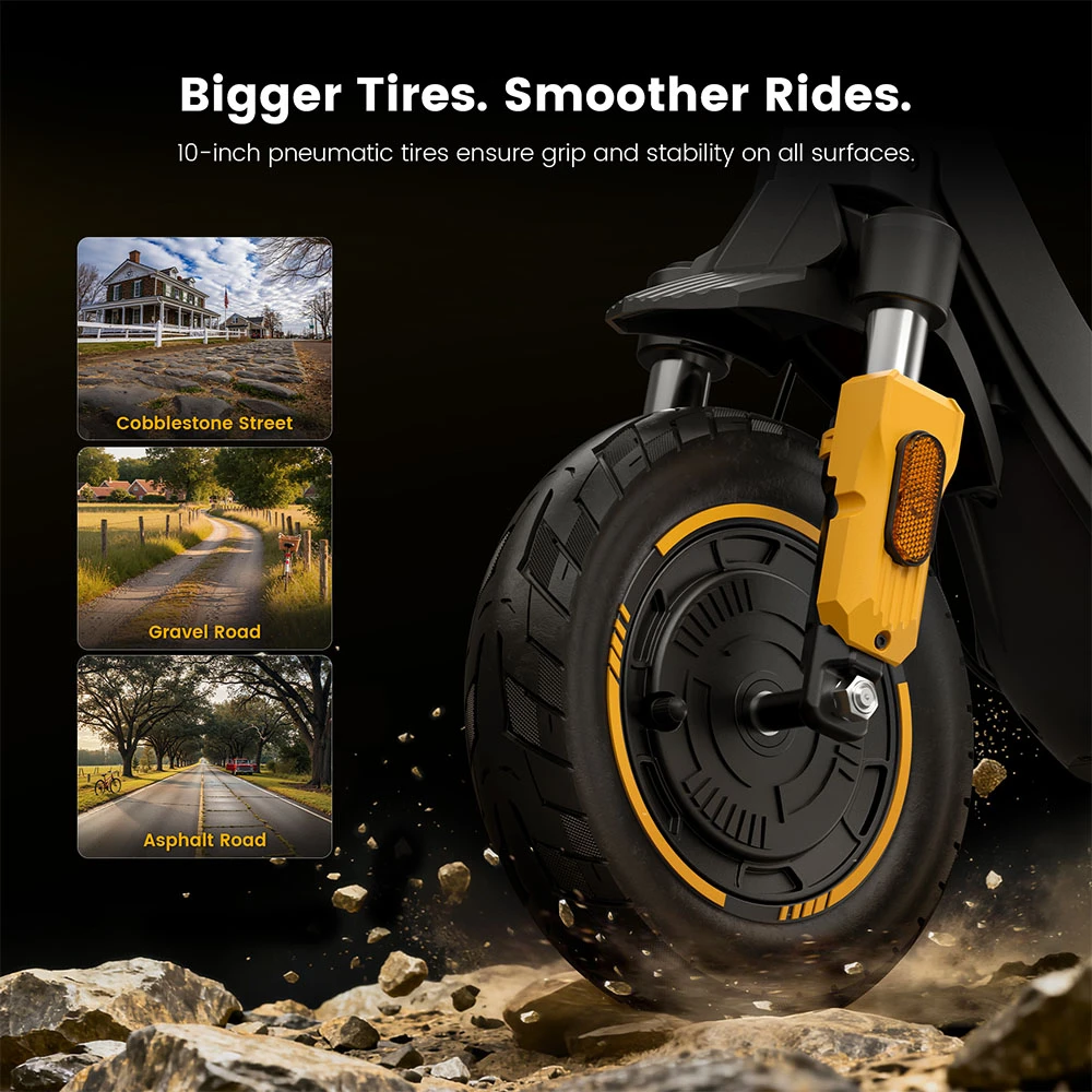 KUGOO M3 PRO Trottinette électrique, moteur 600 W, batterie 48 V 13 Ah, pneus 10 pouces, vitesse maximale 46 km/h, autonomie 64 km, freins à disque doubles, double suspension, déverrouillage NFC