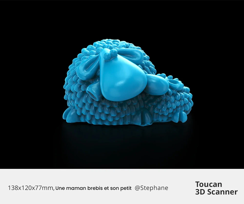 3DMakerpro Toucan Premium Scanner 3D, Précision de 0,03mm, Tout-en-un Autonome, Double FOV 135×185mm - 1000×750mm, Couleur 48MP, Batterie 6600mAh, Wi-Fi 6