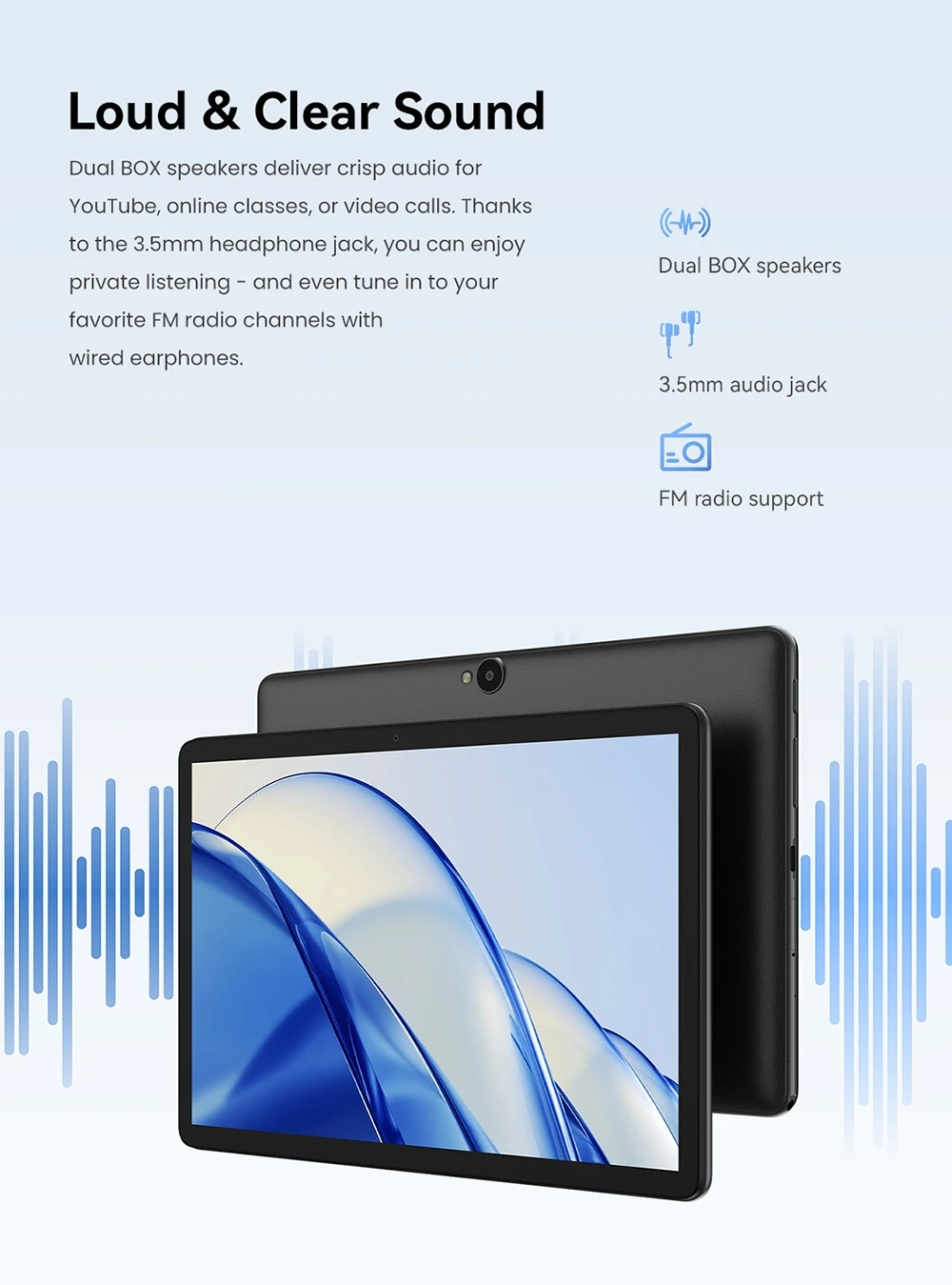 جهاز ALLDOCUBE iPlay 70 SE اللوحي للأطفال مع غطاء، شاشة IPS مقاس 10.1 بوصة بدقة 1280*800، معالج Unisoc T310 رباعي النواة، ذاكرة وصول عشوائي 3 جيجابايت، ذاكرة تخزين داخلية 64 جيجابايت، نظام تشغيل أندرويد 15، واي فاي 6، بلوتوث 5.0، كاميرا 2 ميجابكسل + 5 ميجابكسل، يدعم شبكات الجيل الرابع LTE المزدوجة، بطارية 5500 مللي أمبير