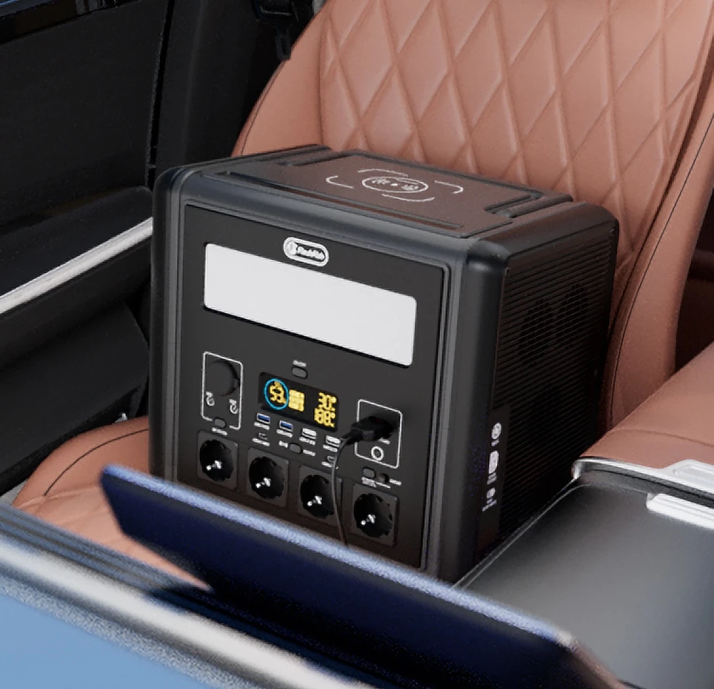 Station d'alimentation portable Flashfish T2000 2000 W, batterie LiFePO4 1536 Wh, puissance de crête 4000 W, recharge rapide sur secteur 1500 W, 14 sorties, pour une utilisation domestique et en extérieur.