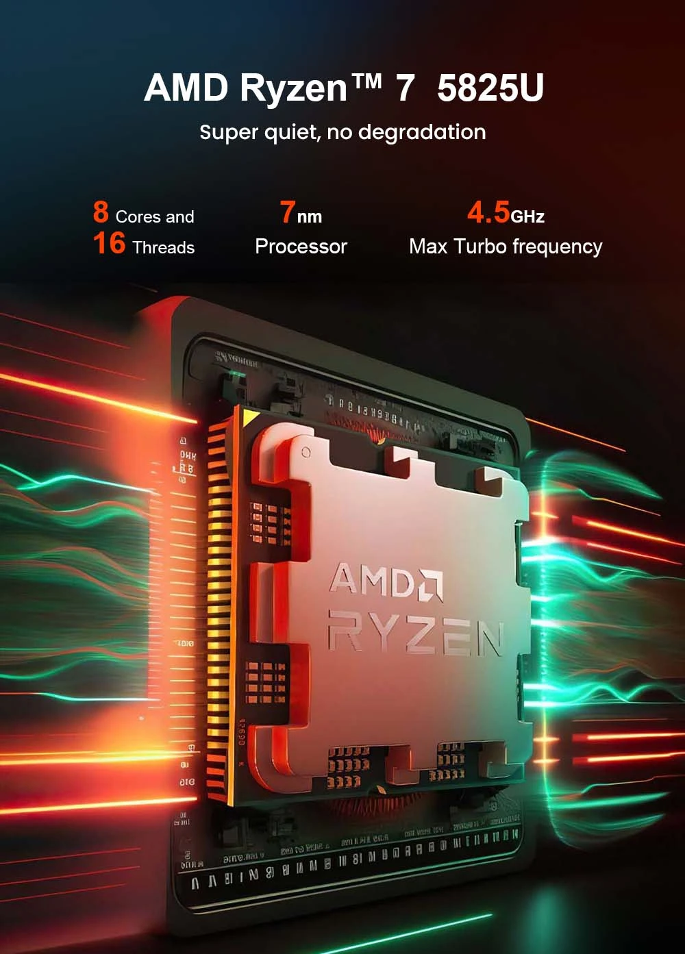 Ninkear A15 Plus Laptop, 15.6 inch 1920*1080 60Hz Screen, AMD Ryzen 7 5825U 8 Cores Max 4.5GHz, 16GB RAM 1TB SSD, WiFi 6 Bluetooth 5.2, Fingerprint Unlock, 5500mAh Battery, 2*Type-C, 2*USB3.0, 1*USB2.0, 1*HDMI, 1*Micro SD, 1*Headphone