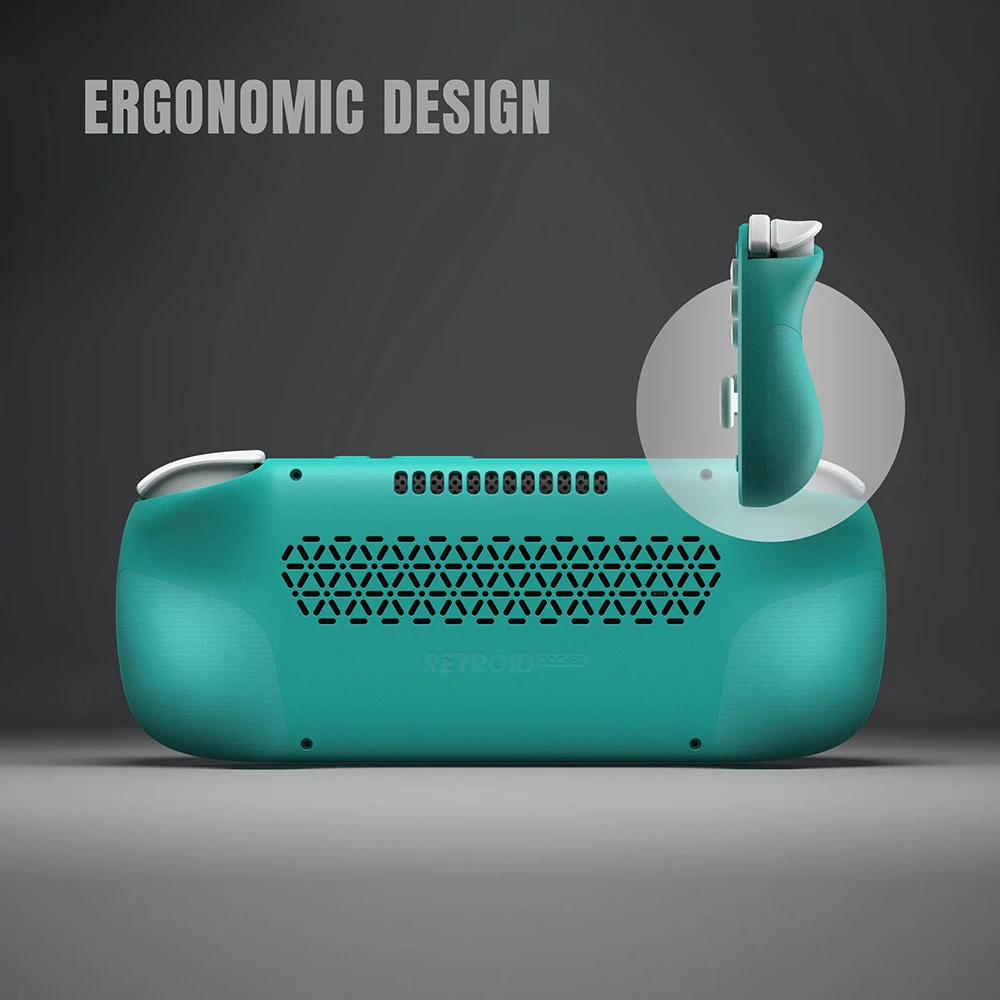 Console de jeu portable Retroid Pocket G2, Android 15, écran AMOLED 5,5 pouces 1080p 60 Hz, 8 Go de RAM LPDDR5x, 128 Go de stockage, Wi-Fi 6, Bluetooth 5.4, batterie 5000 mAh - Gris