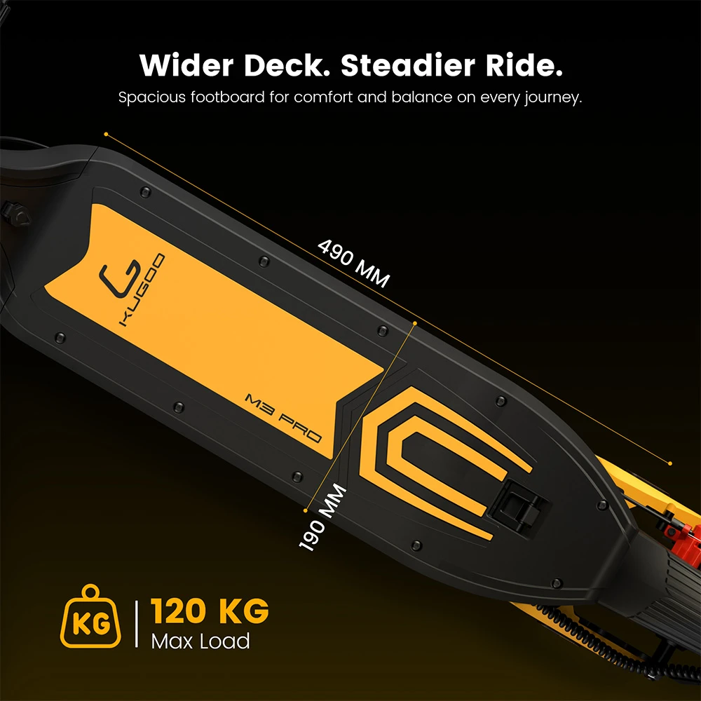 KUGOO M3 PRO Trottinette électrique, moteur 600 W, batterie 48 V 13 Ah, pneus 10 pouces, vitesse maximale 46 km/h, autonomie 64 km, freins à disque doubles, double suspension, déverrouillage NFC