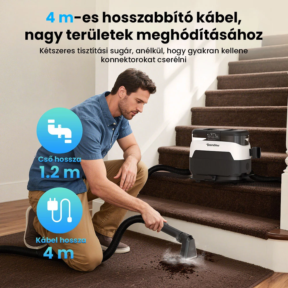 Teendow C6 MAX kárpit- és szőnyegtisztító – Makacs foltok eltávolítása