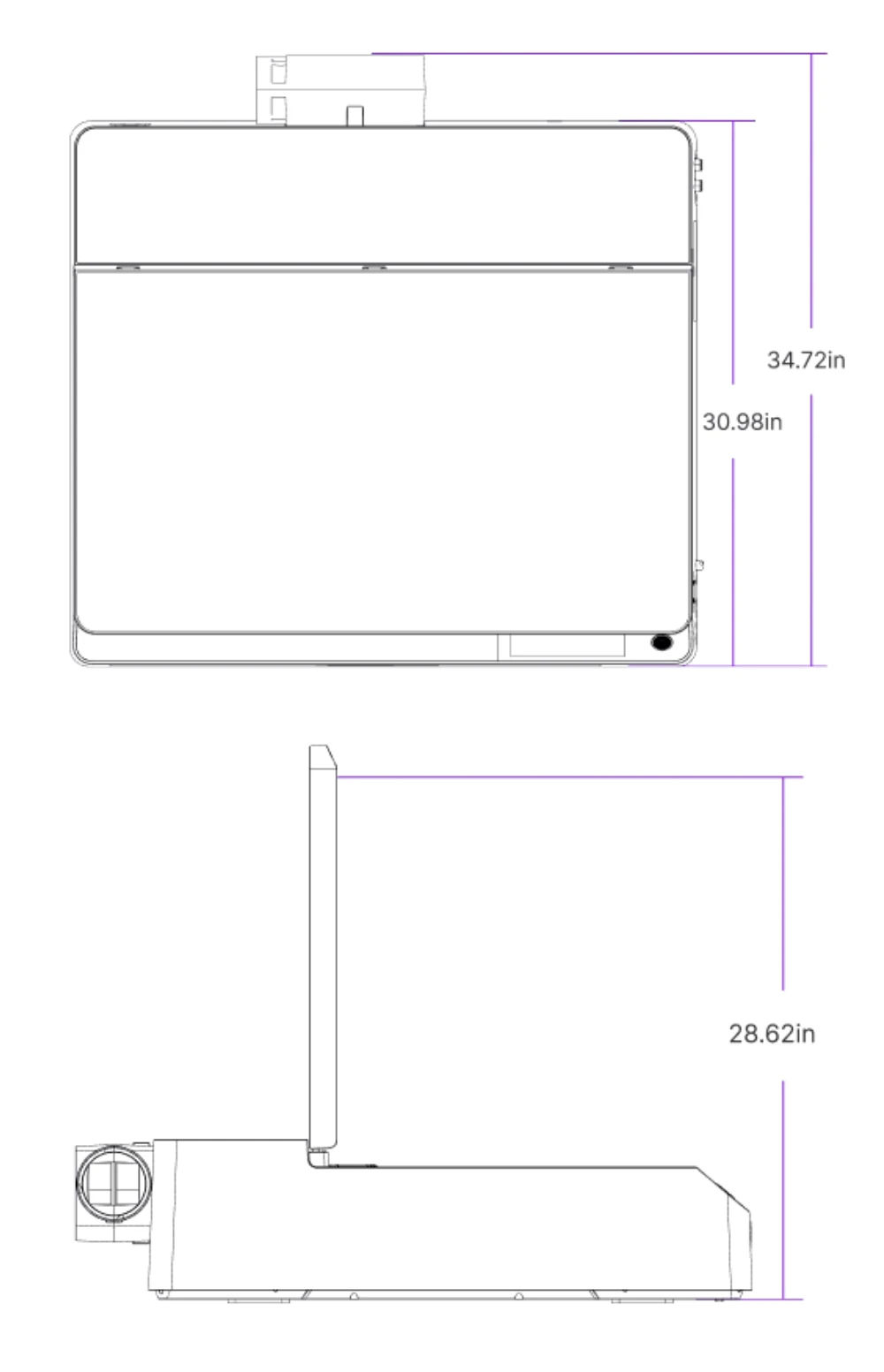 Graveur laser diode de bureau Aliencell X1 40 W + pompe à air, vitesse de 600 mm/s, point de 0,08 × 0,1 mm, zone de travail de 610 × 477 mm, double caméra 8 MP avec autofocus, écran tactile indépendant, compatible avec plus de 300 matériaux et formats de fichiers.