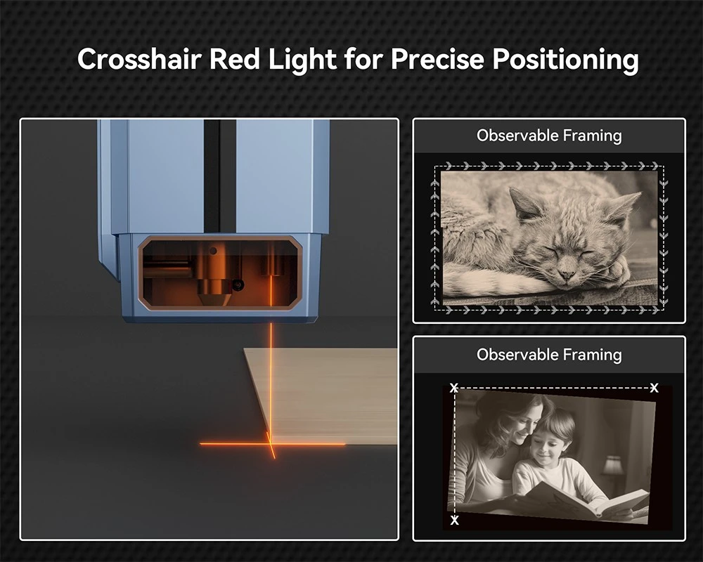 Graveur laser IKIER K40 MAX 40 W, grande surface de gravure 850 × 800 mm, vitesse élevée de 600 mm/s, précision de 0,01 mm, laser à double engrenage, point ultra-fin 0,08 × 0,1 mm, mise au point automatique et découpe par enfonçage automatique