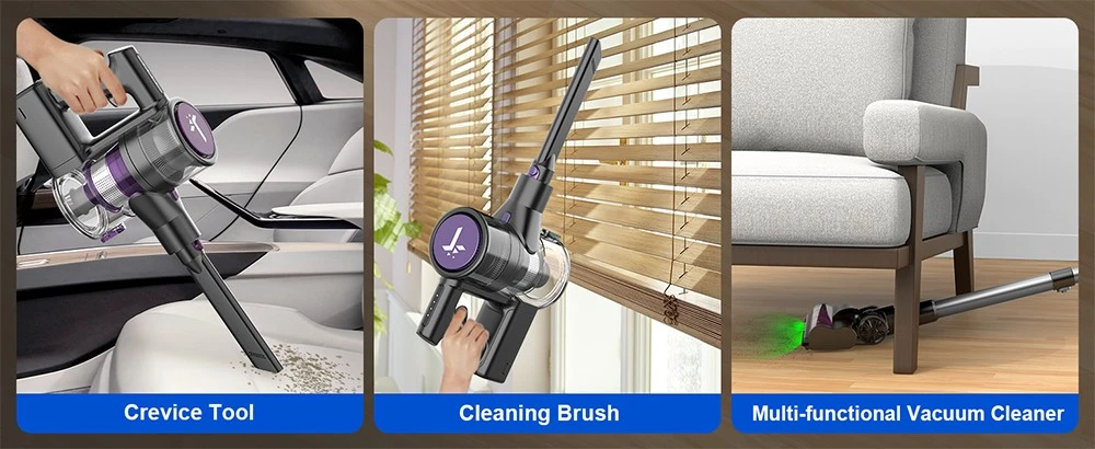 Aspirateur sans fil Teendow P11 Pro, aspiration puissante de 30 kPa, autonomie de 35 minutes, témoin lumineux vert de détection de poussière, bac à poussière de 450 ml, nettoyage ultra-silencieux