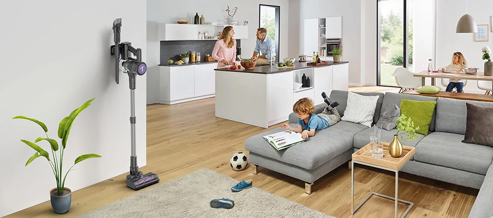 Aspirateur sans fil Teendow P11 Pro, aspiration puissante de 30 kPa, autonomie de 35 minutes, témoin lumineux vert de détection de poussière, bac à poussière de 450 ml, nettoyage ultra-silencieux