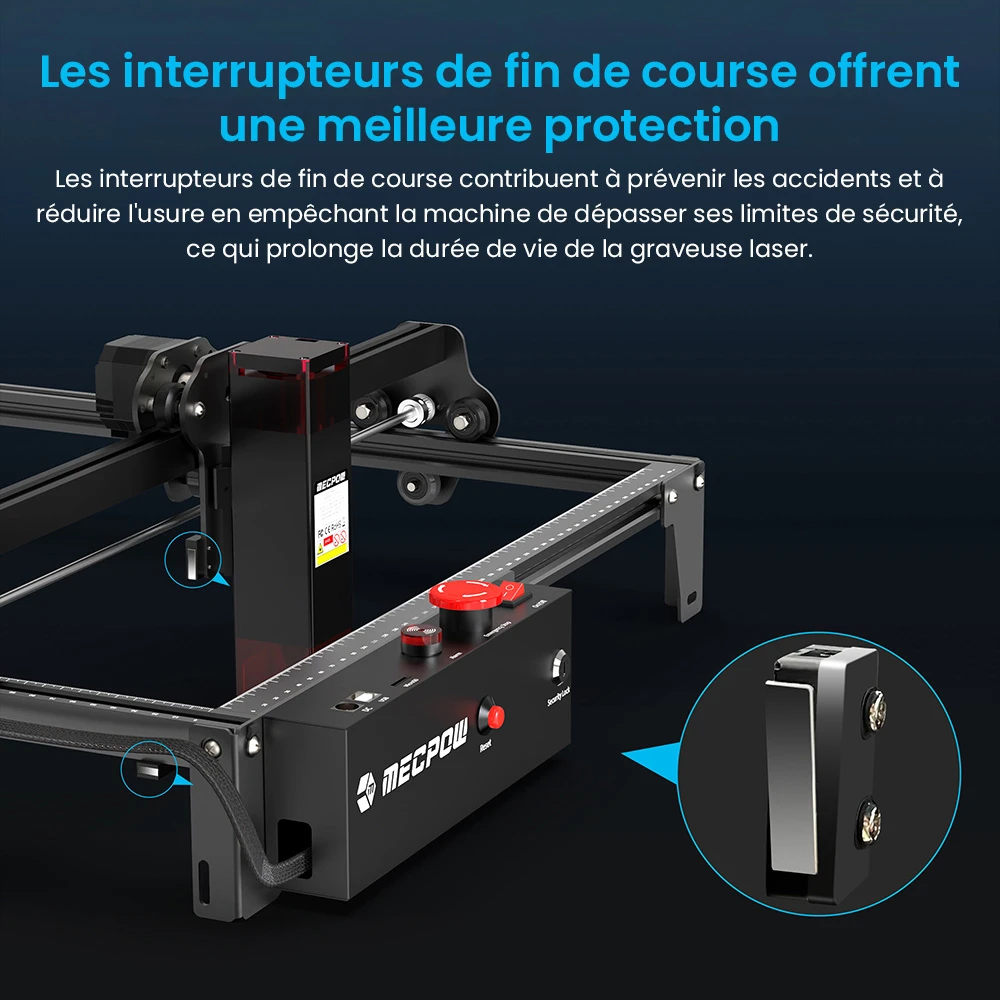 Graveur laser Mecpow X3 Pro 10 W avec kit d'assistance pneumatique