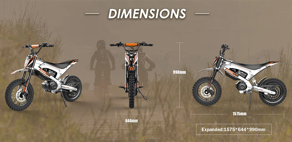 Motocicletă electrică Kukirin X1, motor de 1000W, baterie de 48V 20.8Ah, anvelope față de 14 inch și spate de 12 inch, viteză maximă de 50km/h, autonomie de 40km, frâne hidraulice față și spate, amortizare hidraulică a șocurilor