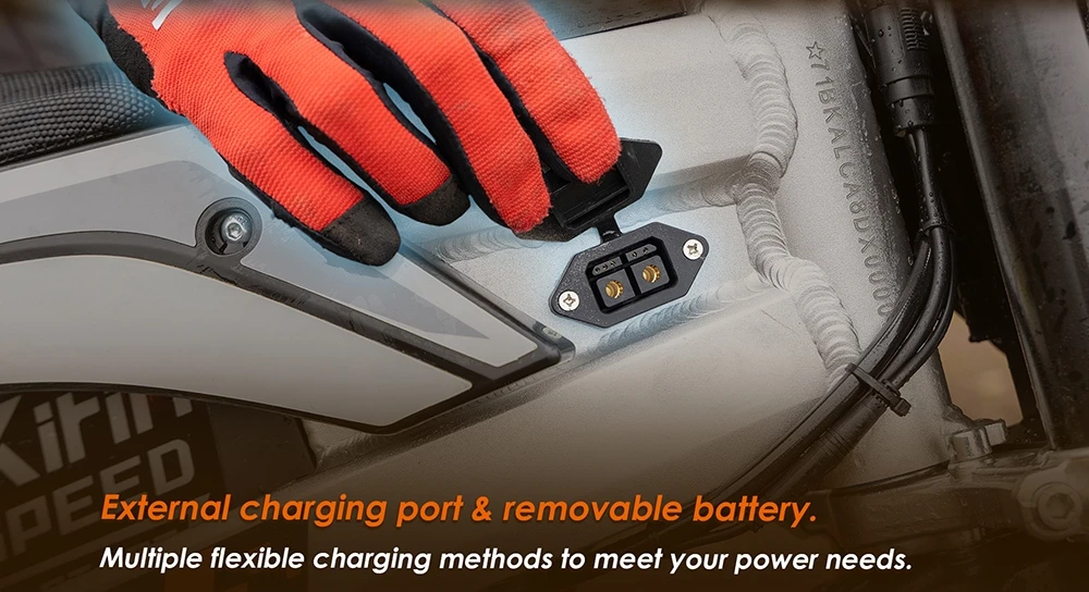 Motocicletă electrică Kukirin X1, motor de 1000W, baterie de 48V 20.8Ah, anvelope față de 14 inch și spate de 12 inch, viteză maximă de 50km/h, autonomie de 40km, frâne hidraulice față și spate, amortizare hidraulică a șocurilor